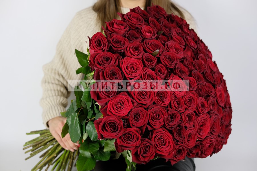Букет роз 101 Красная роза
